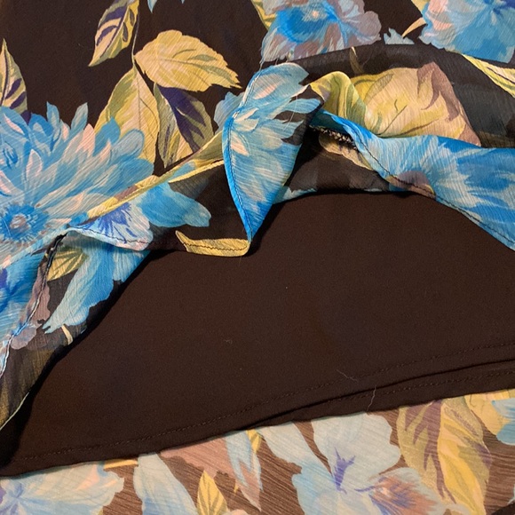 Windridge Cheryl Nash French Floral Sheer Bottom Ruffles Shirt - Picture 7 of 11